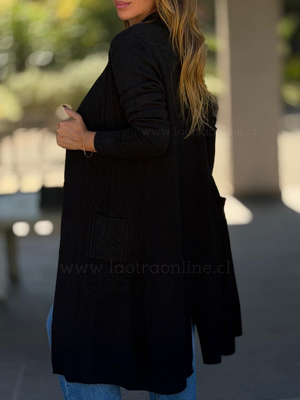 Cardigan Trenzas negro