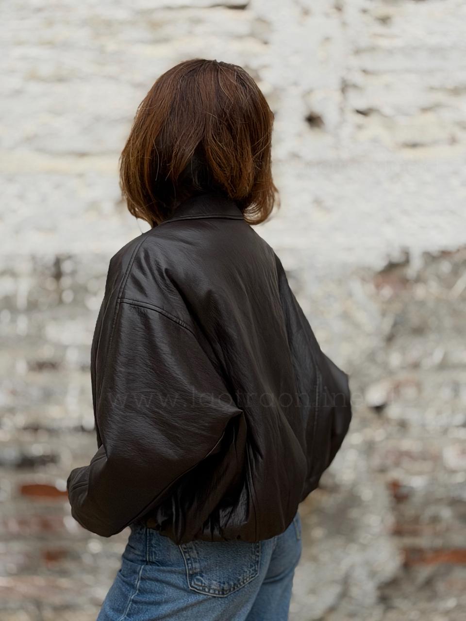 Bomber Ecocuero Patagonia marron