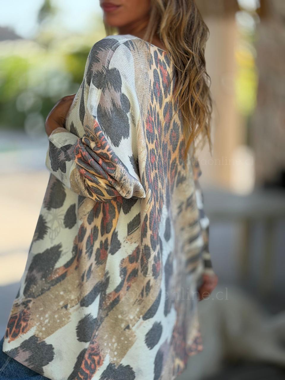 Polera Print camel