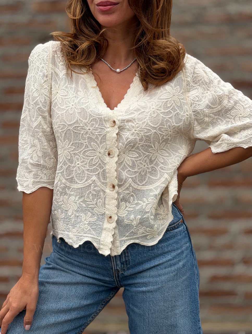 Blusa Rupe marfil
