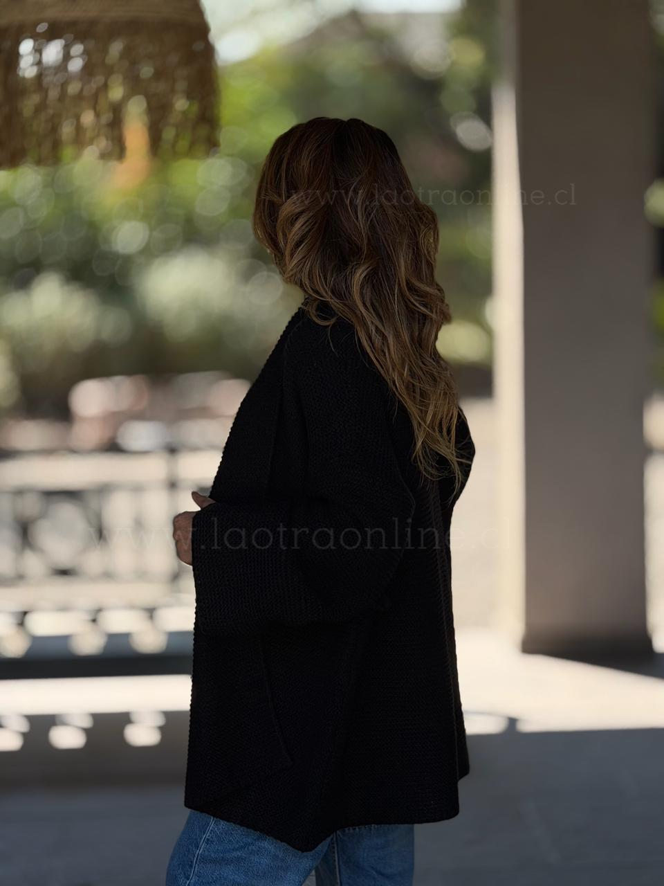Maxi Chalecón Aruba negro