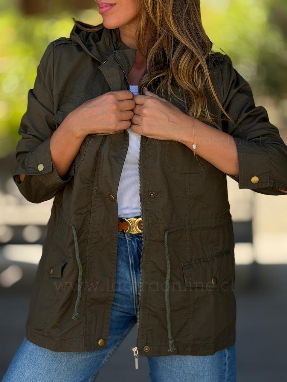 Chaqueta Évora café verdoso