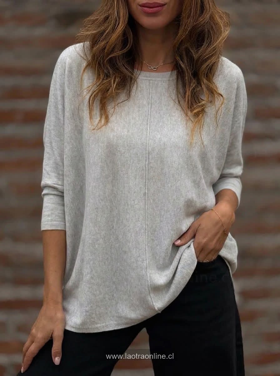 Sweater Básico Over gris