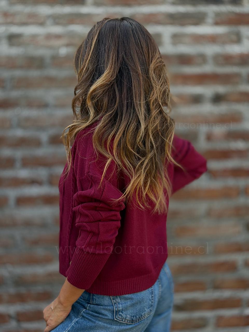Sweater Marroquí cherry