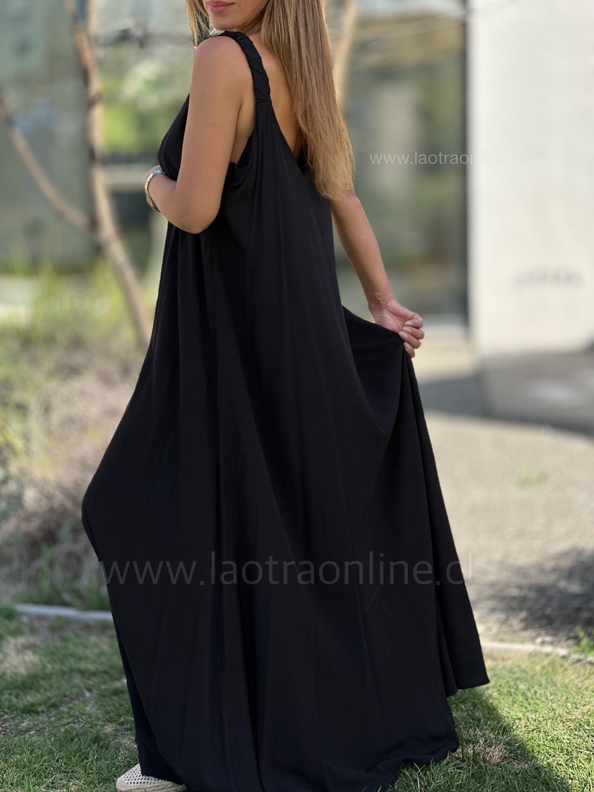 Maxi vestido Playa negro