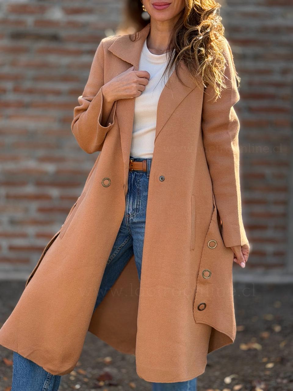 Abrigo Argollas camel