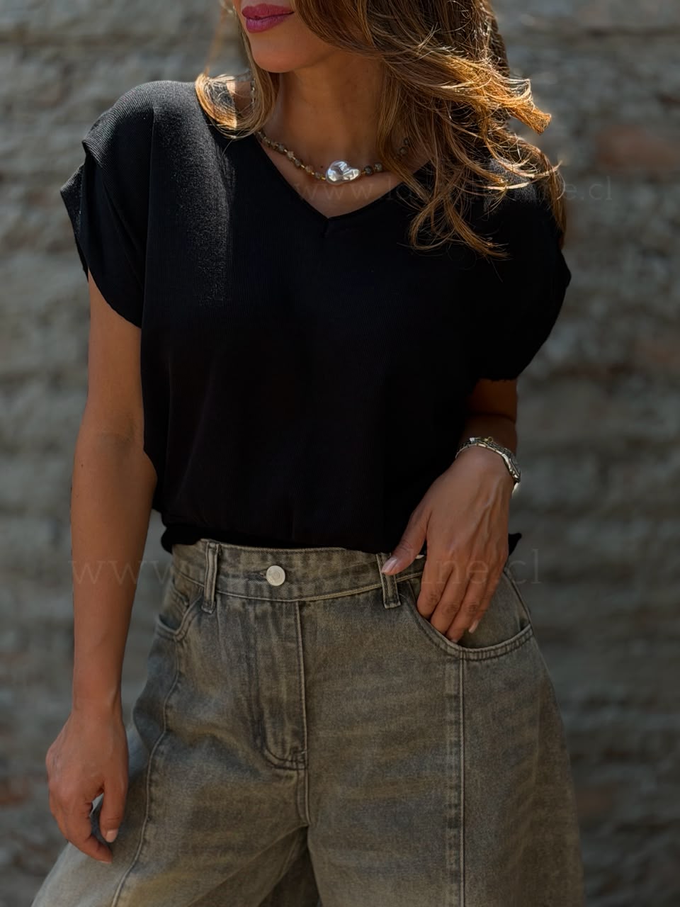 Polera Provenza negro