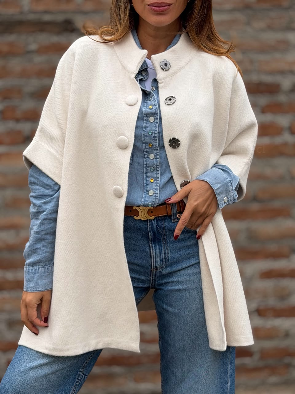 Chalecón/capa Premium crema