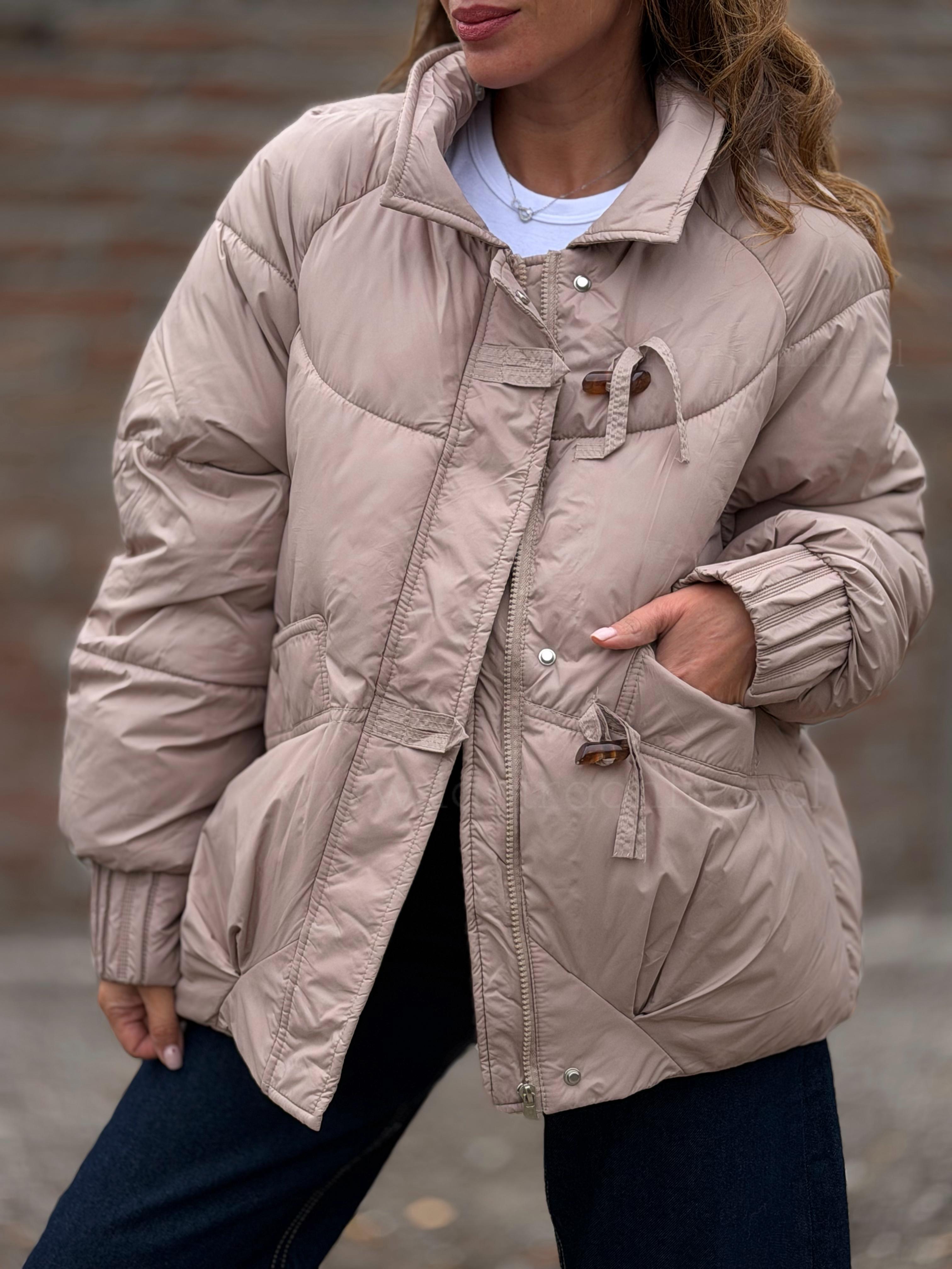 Parca plumas Delicia beige