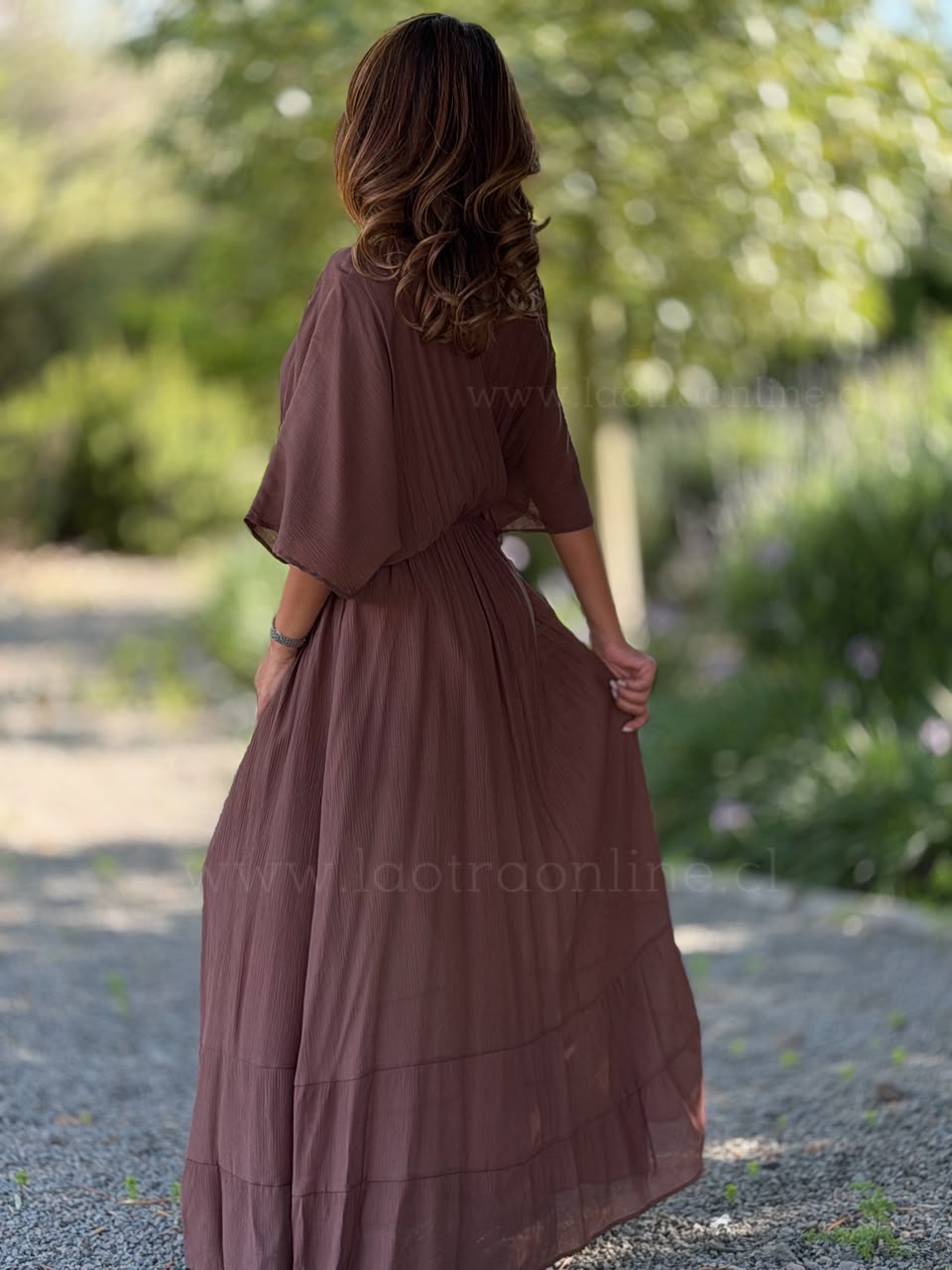Vestido Islandia choco/malva