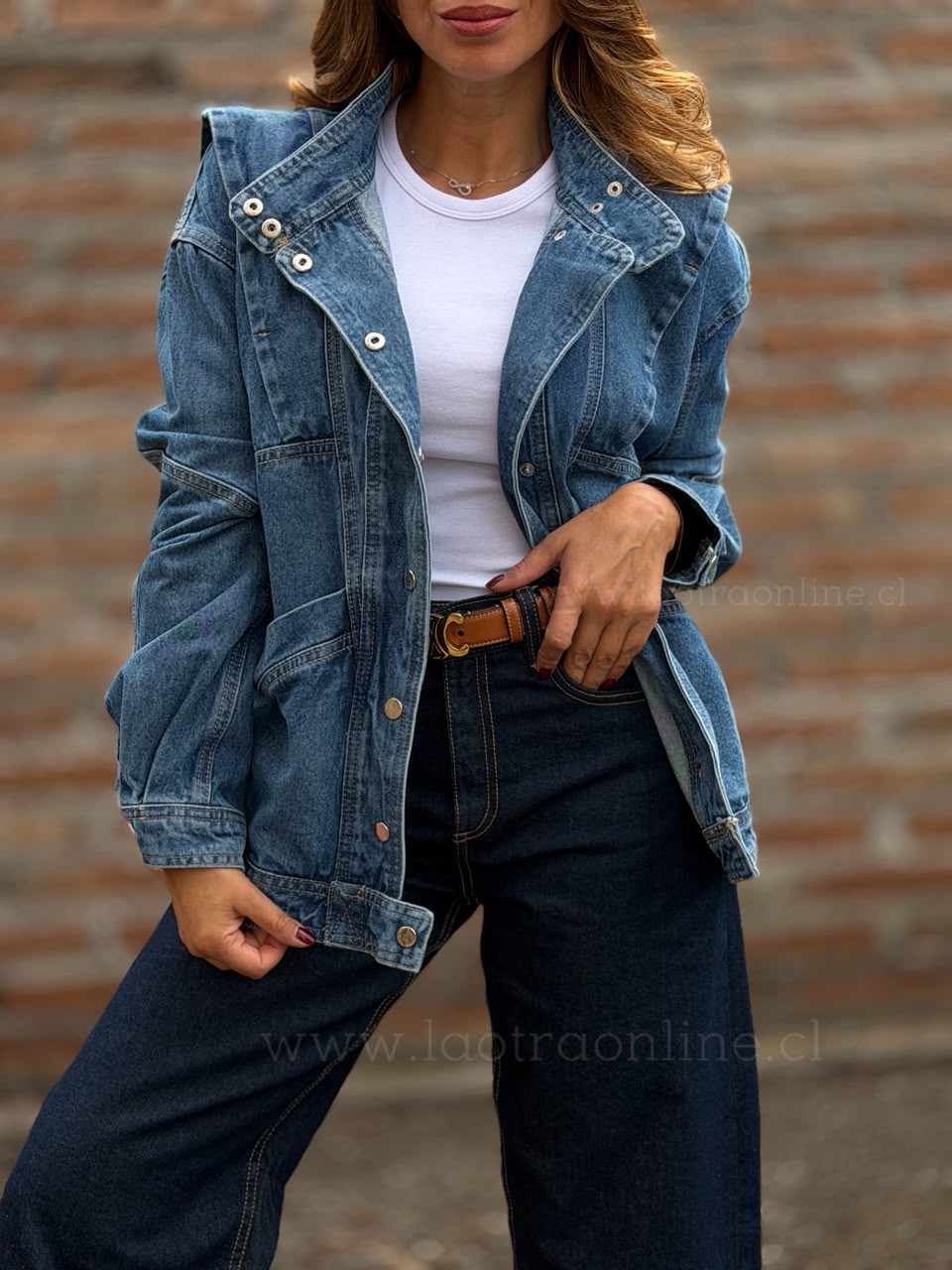 Chaqueta Mezclilla vuelitos azul