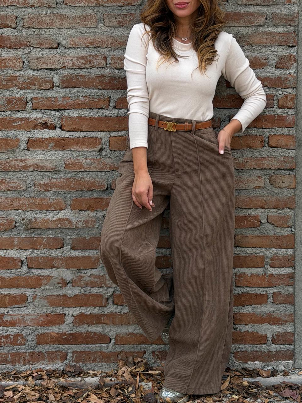 Pantalón Cotele moka