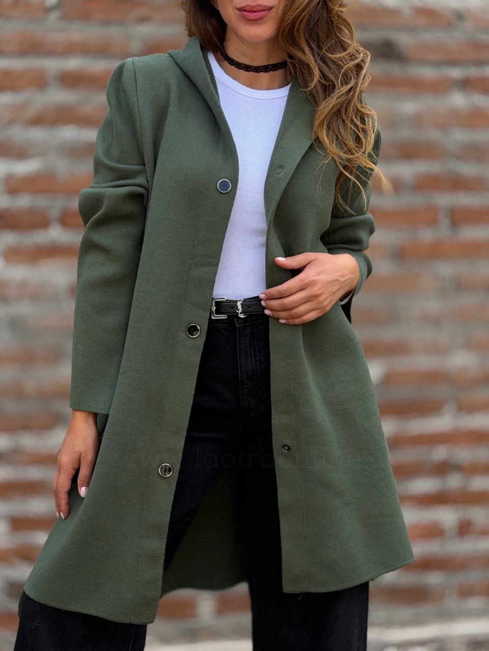 Abrigo La Condesa olivo