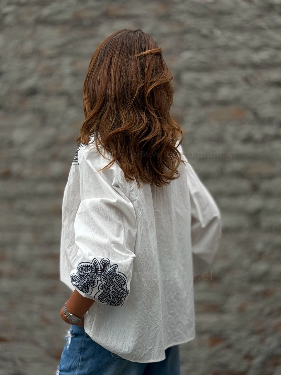 Blusa sofisticada blanco