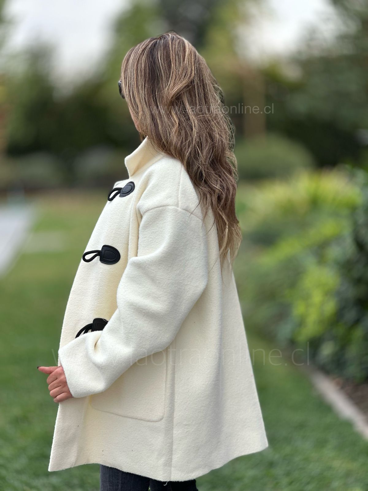 Abrigo/Montgomery Loreta crema