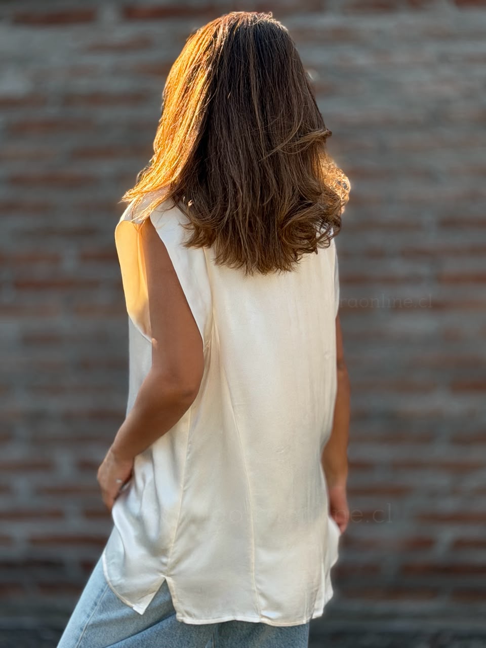 Polera Cuello increíble perla