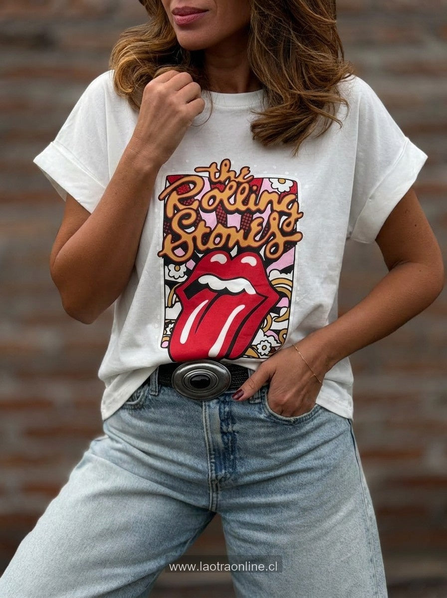 Polera Stones blanco
