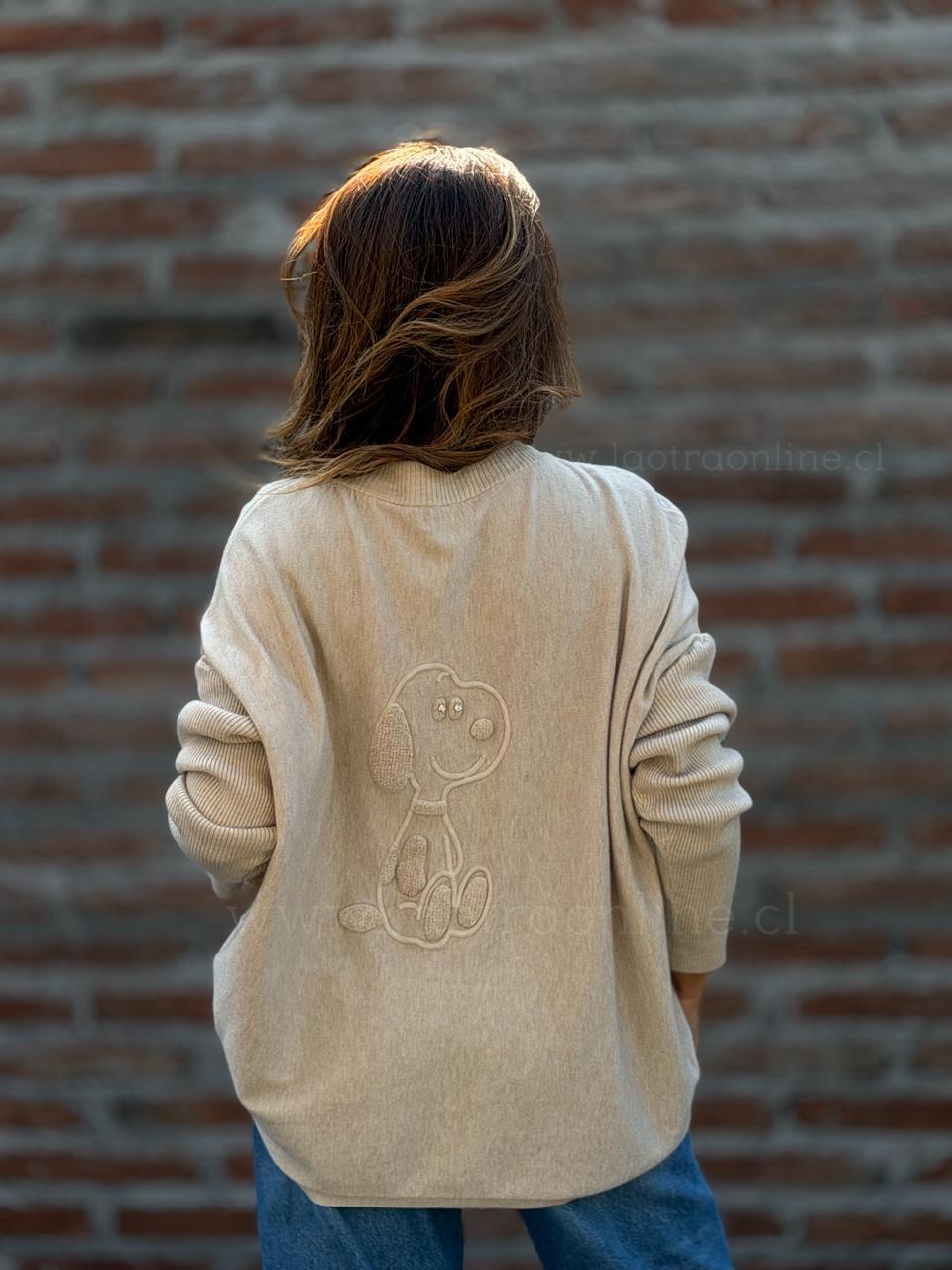 Sweater Snoopy beige