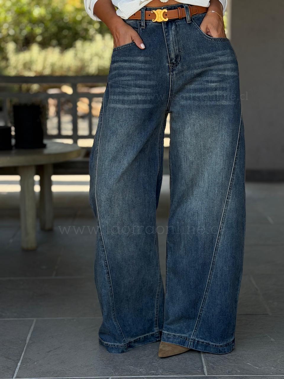 Jeans Barrel azul
