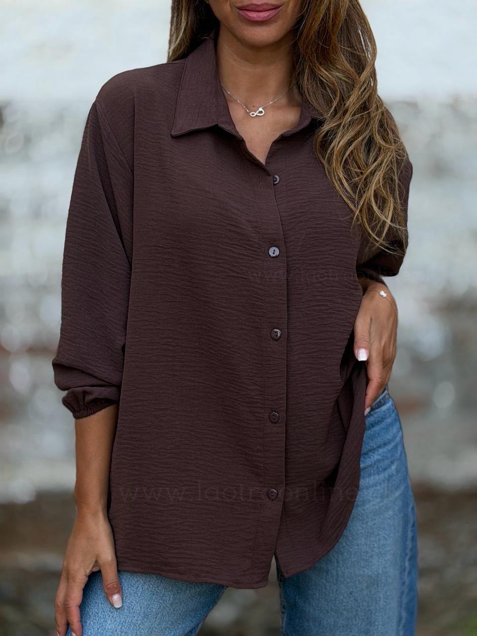 Blusa Polonia marrón