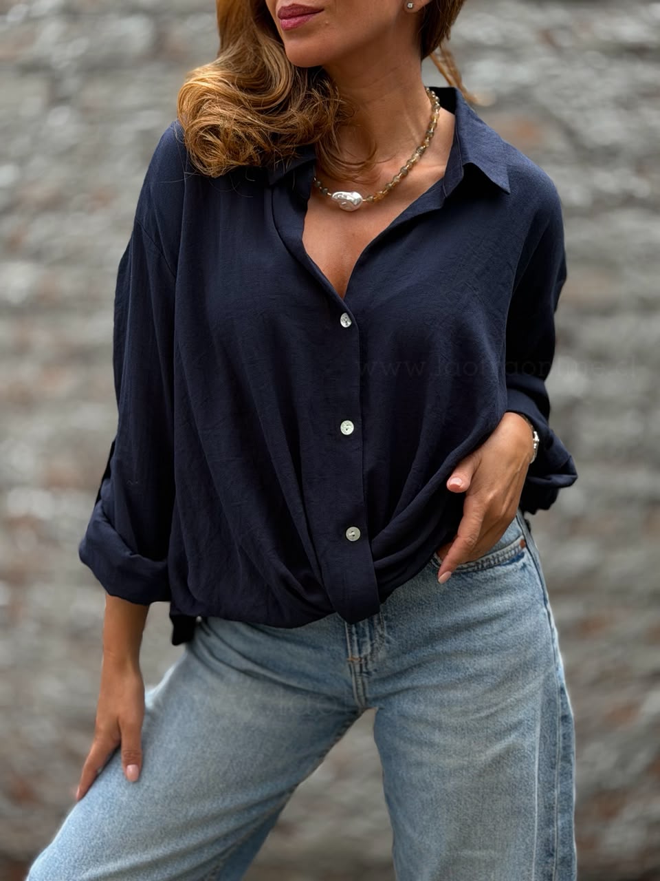 Blusa Positano azul