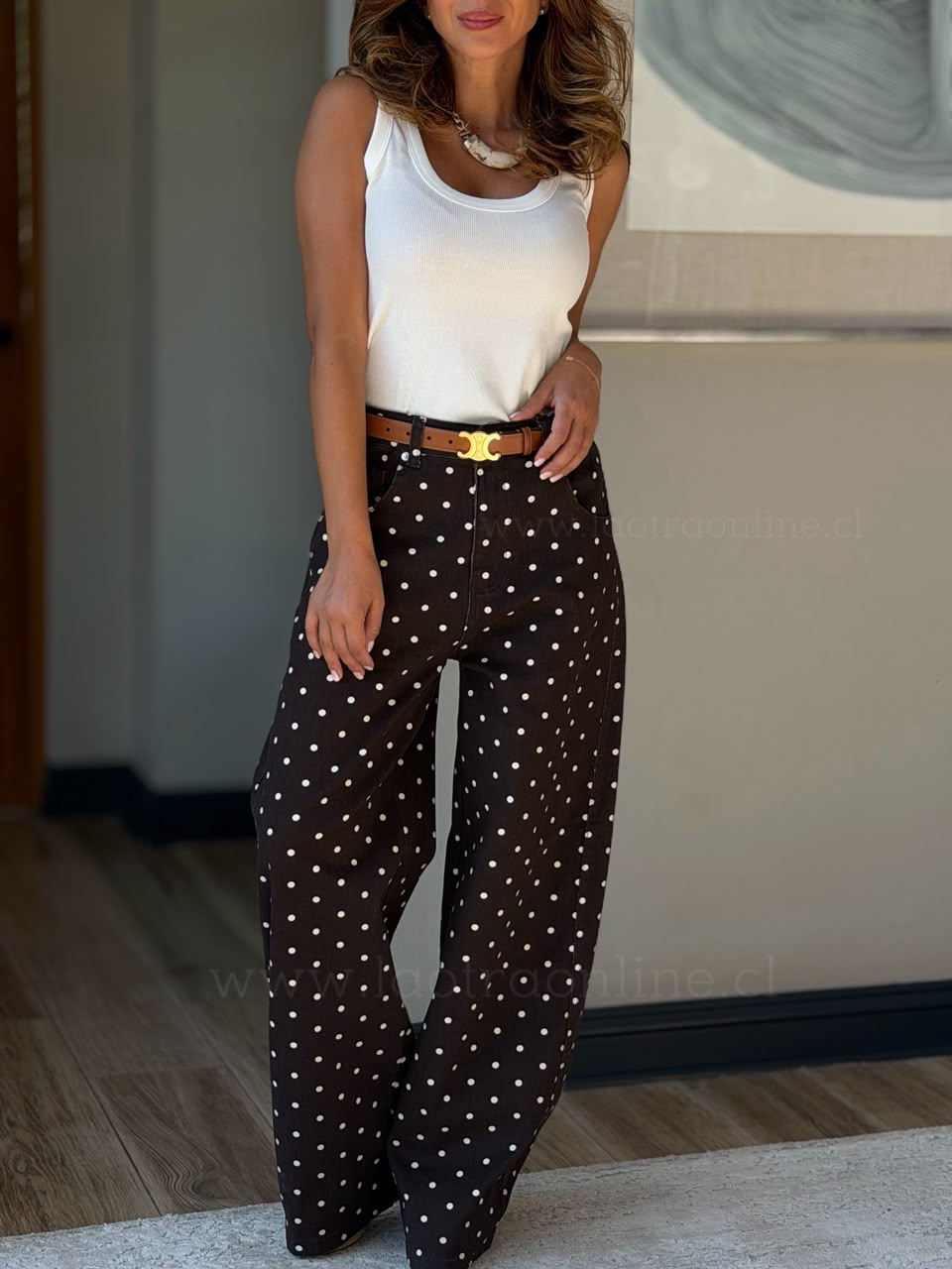 New Jeans Lunares marrón