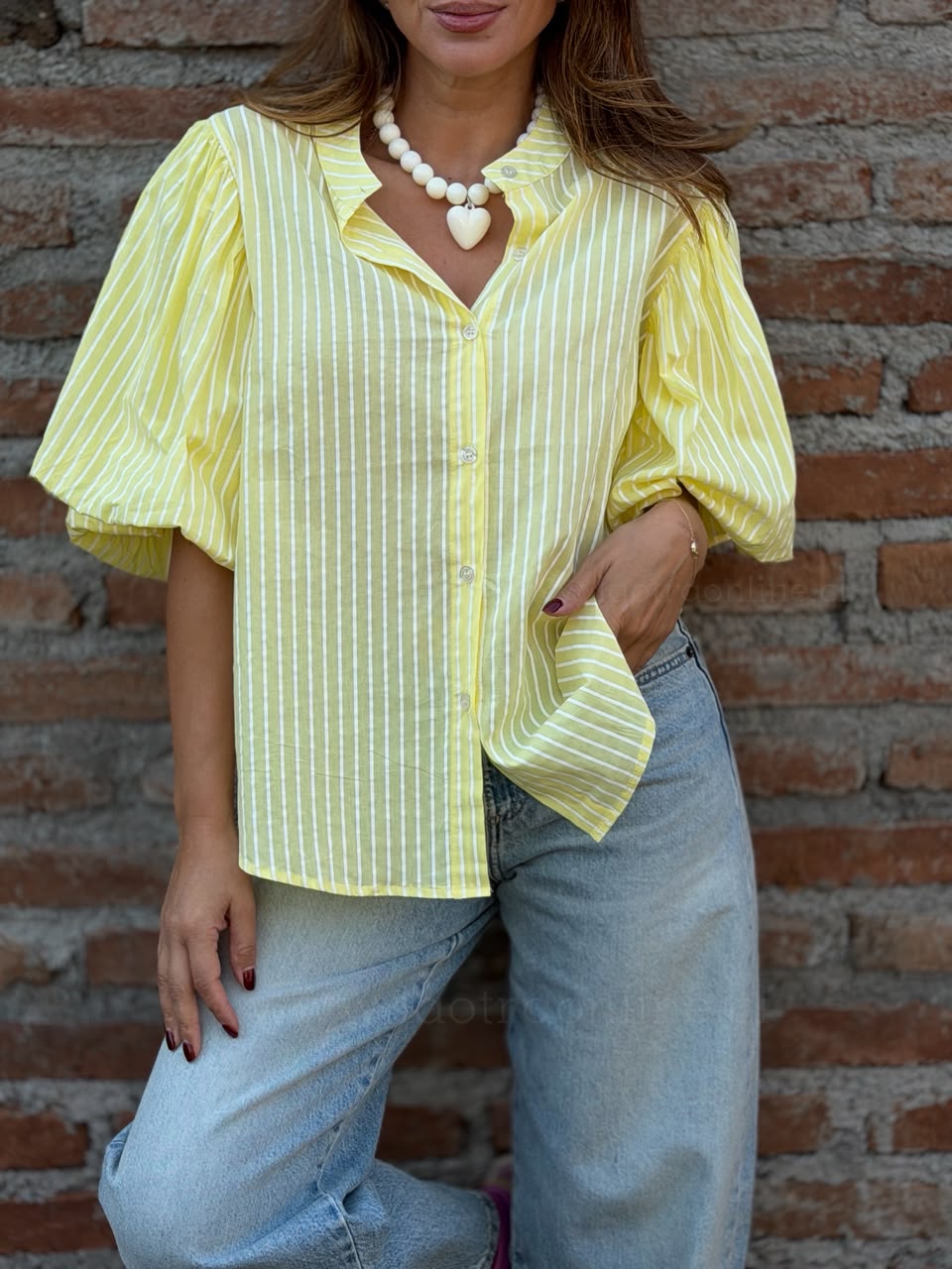 Blusa manga Impacto amarillo