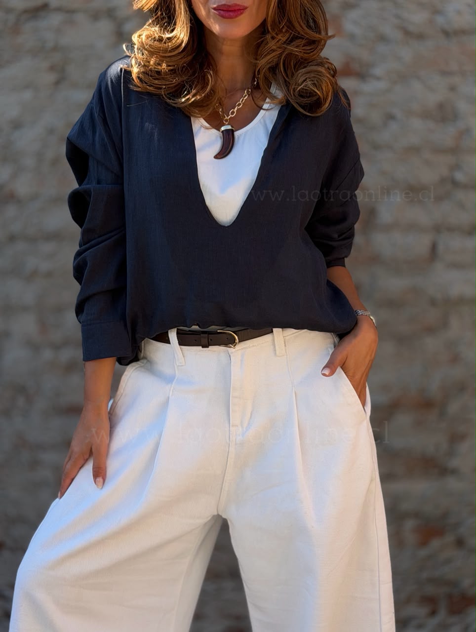 Polera/Blusa Asunción azul