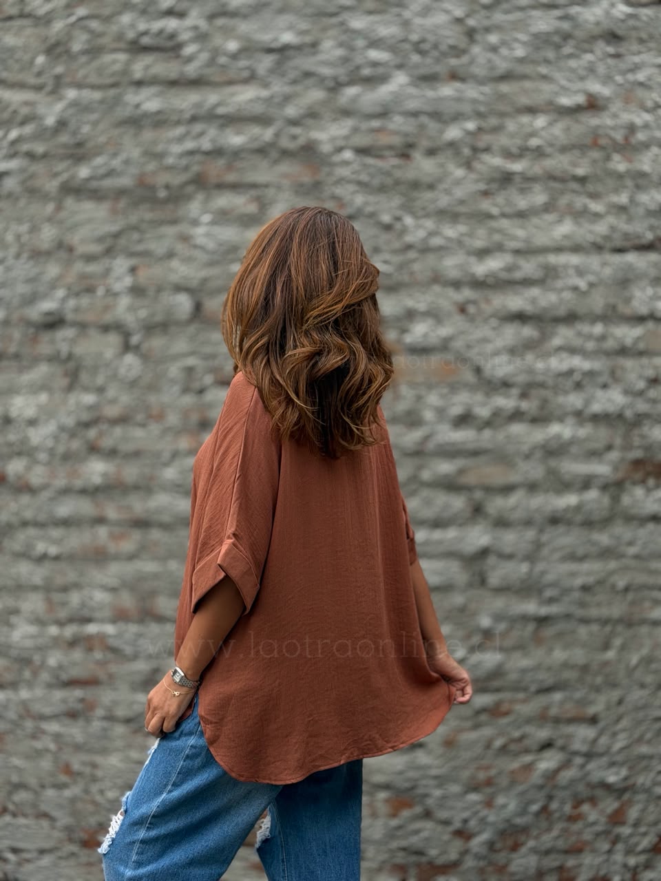 Blusa Imperio teja