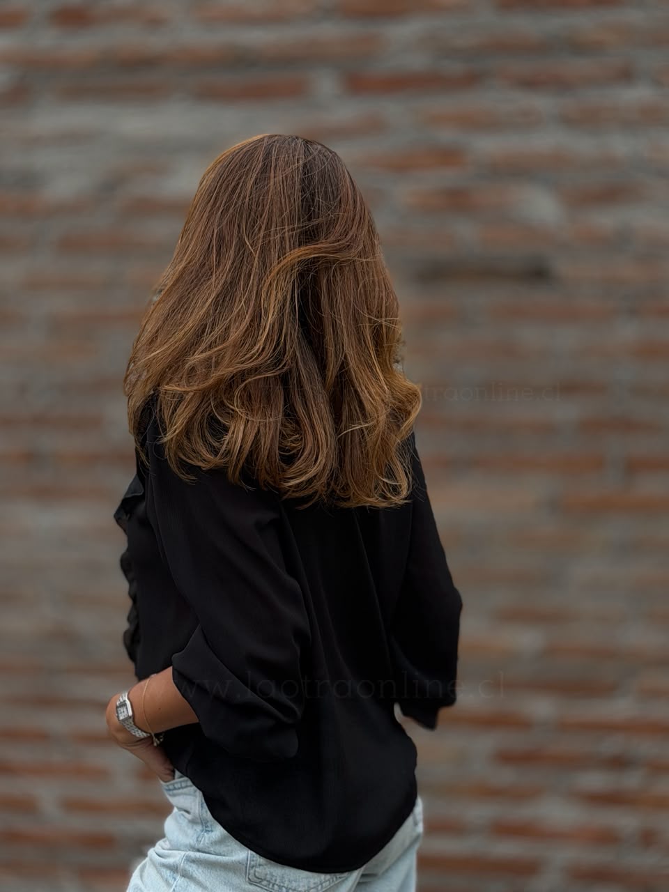 Blusa Extra Volados negro