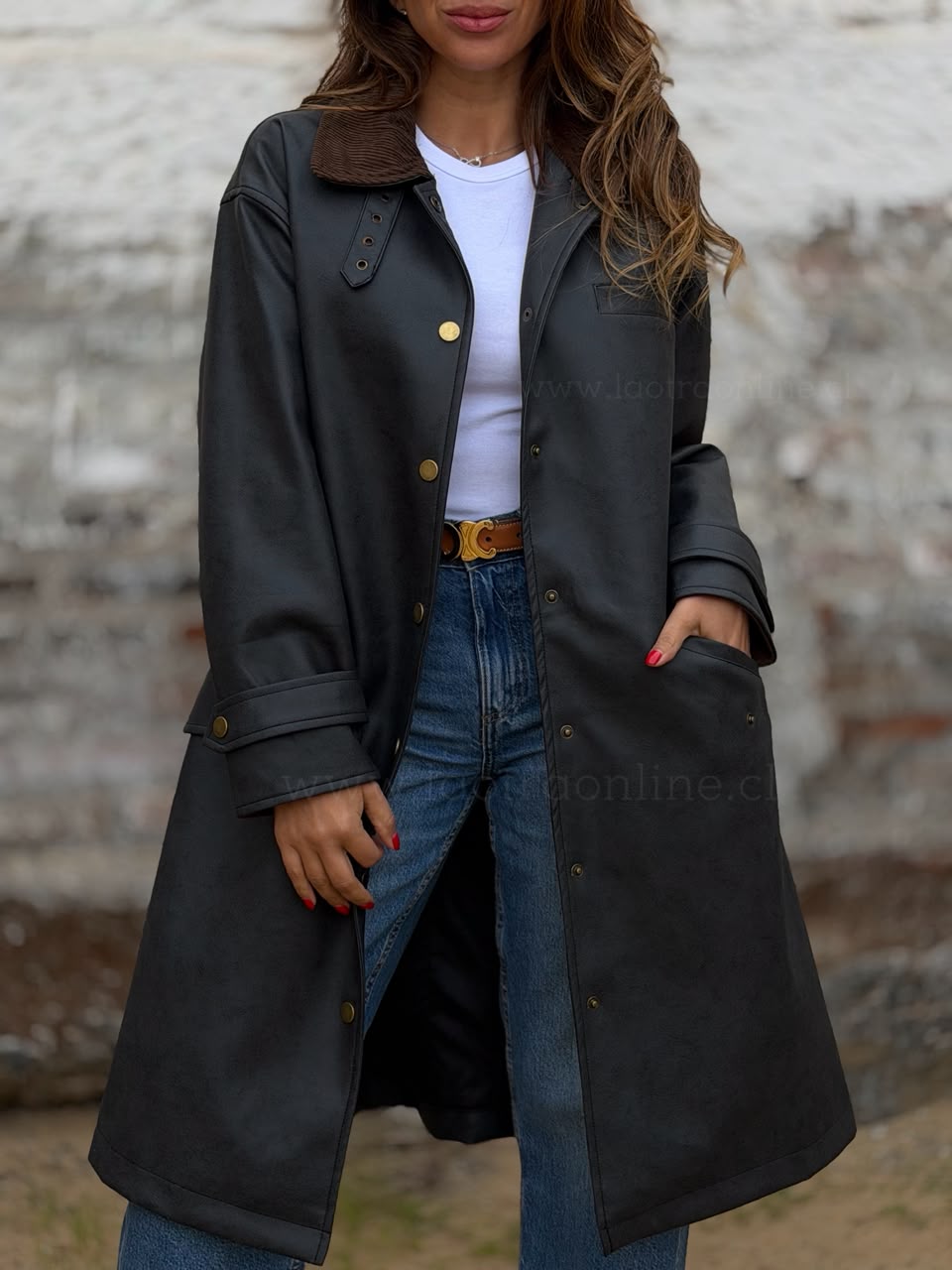 Impermeable Alaska negro/gris