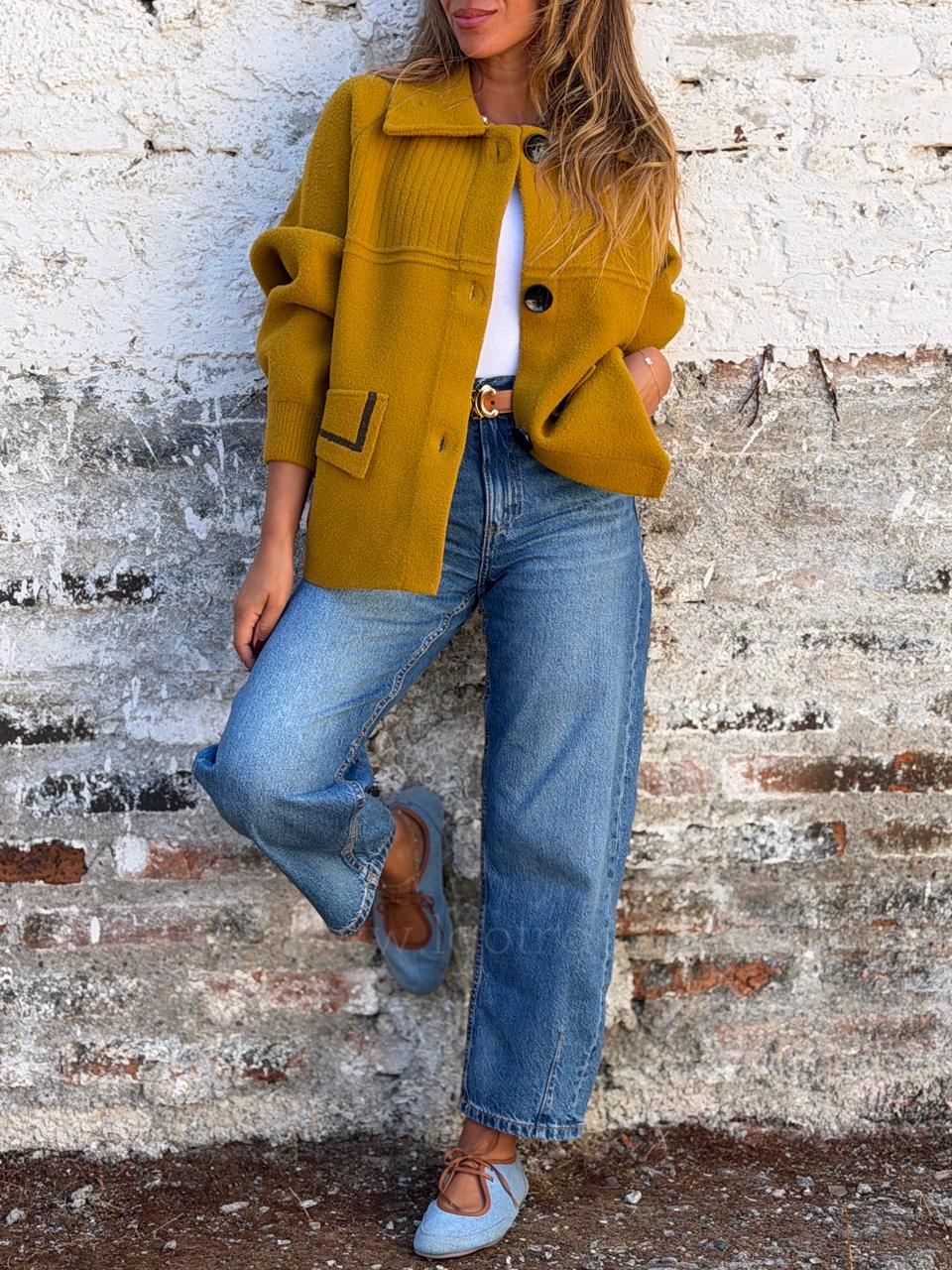 Abrigo Isabel mostaza