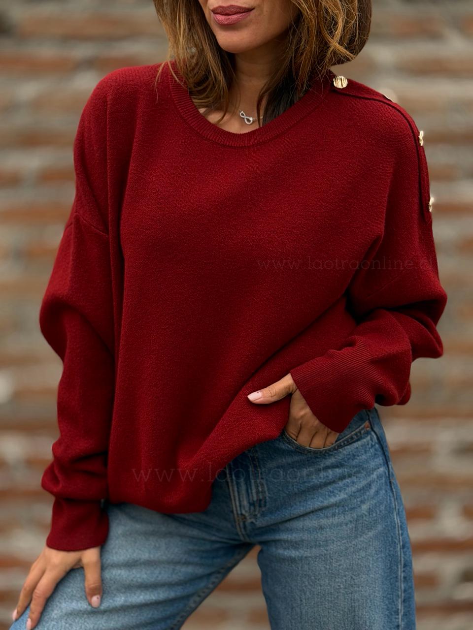 Sweater Hombro Bello rojo