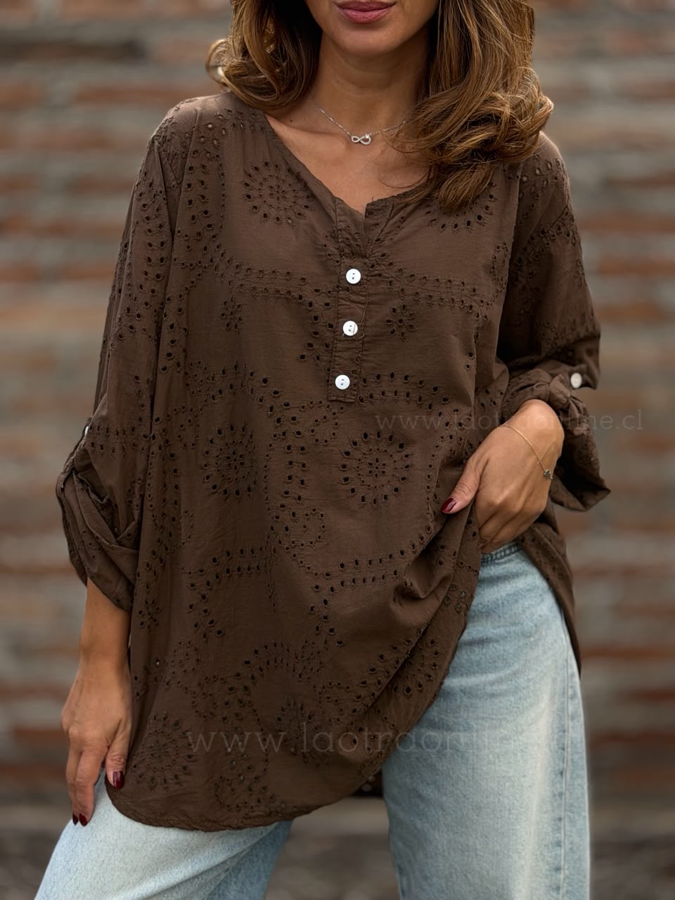 Blusa Italiana Calada marrón