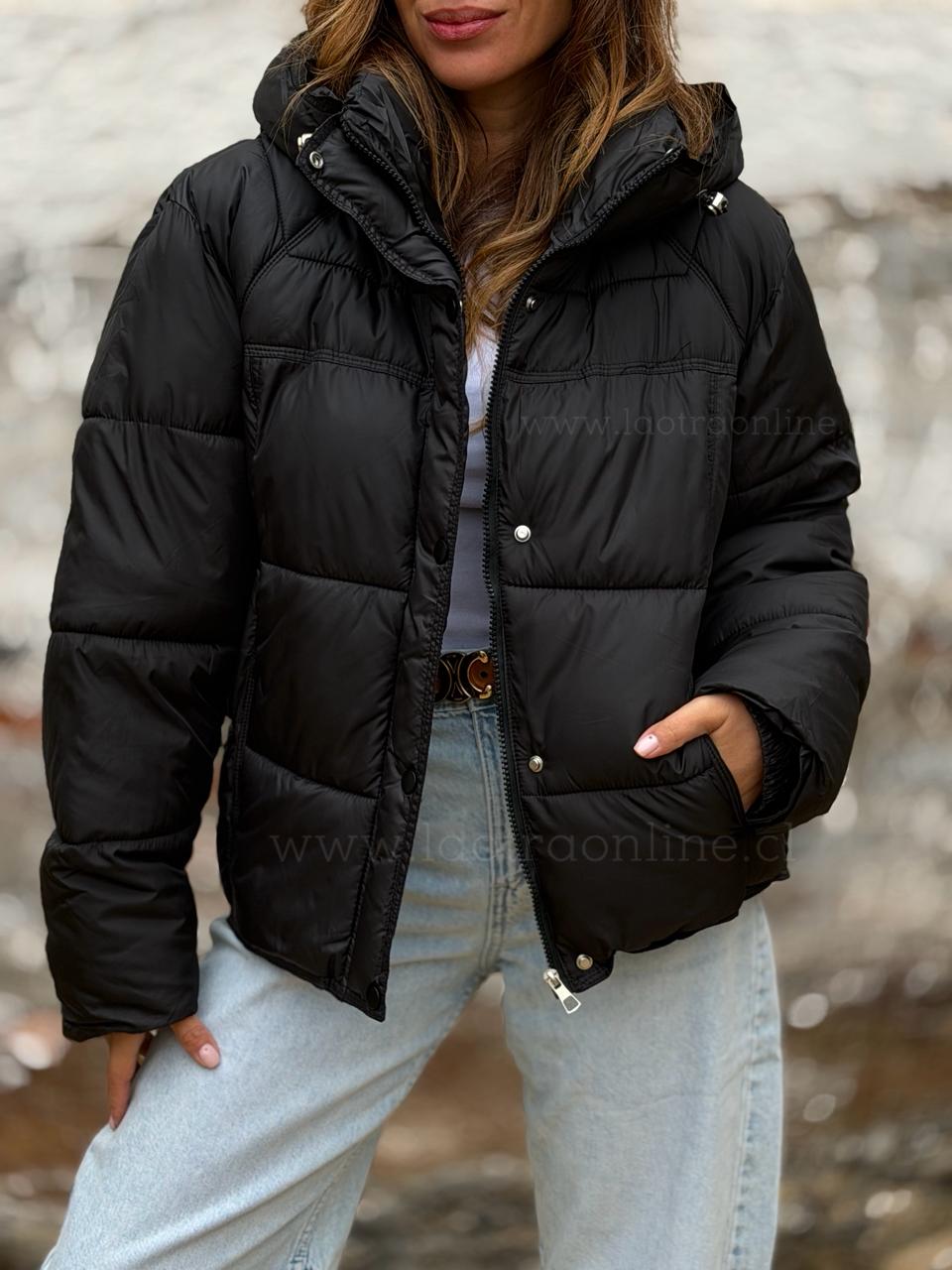 Parca Puffer negro