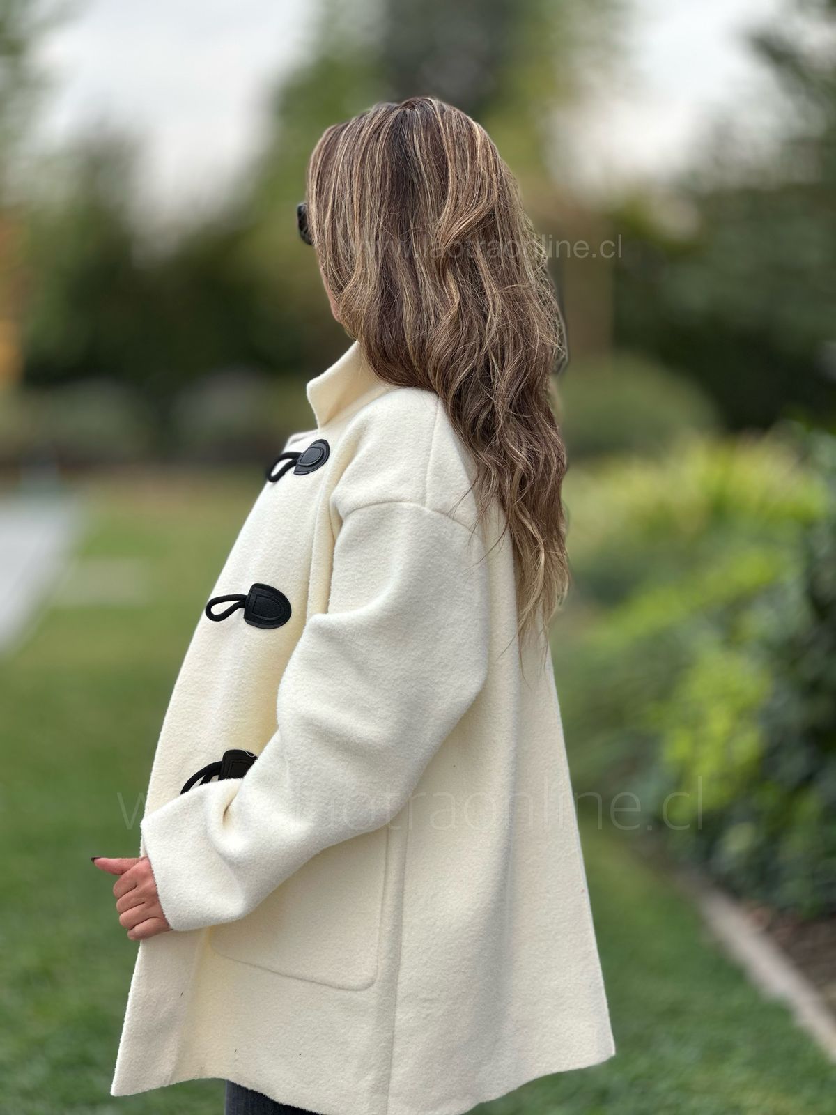 Abrigo/Montgomery Loreta crema