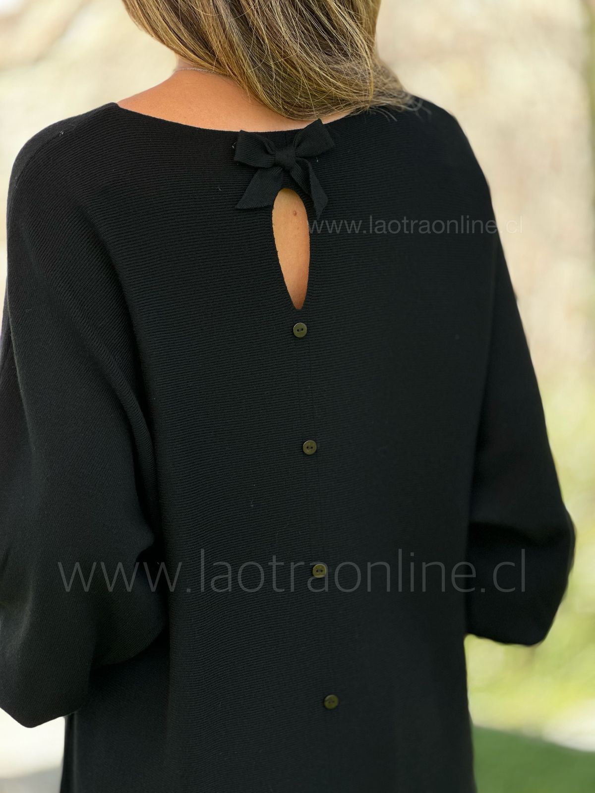 Sweater/vestido Bombay negro
