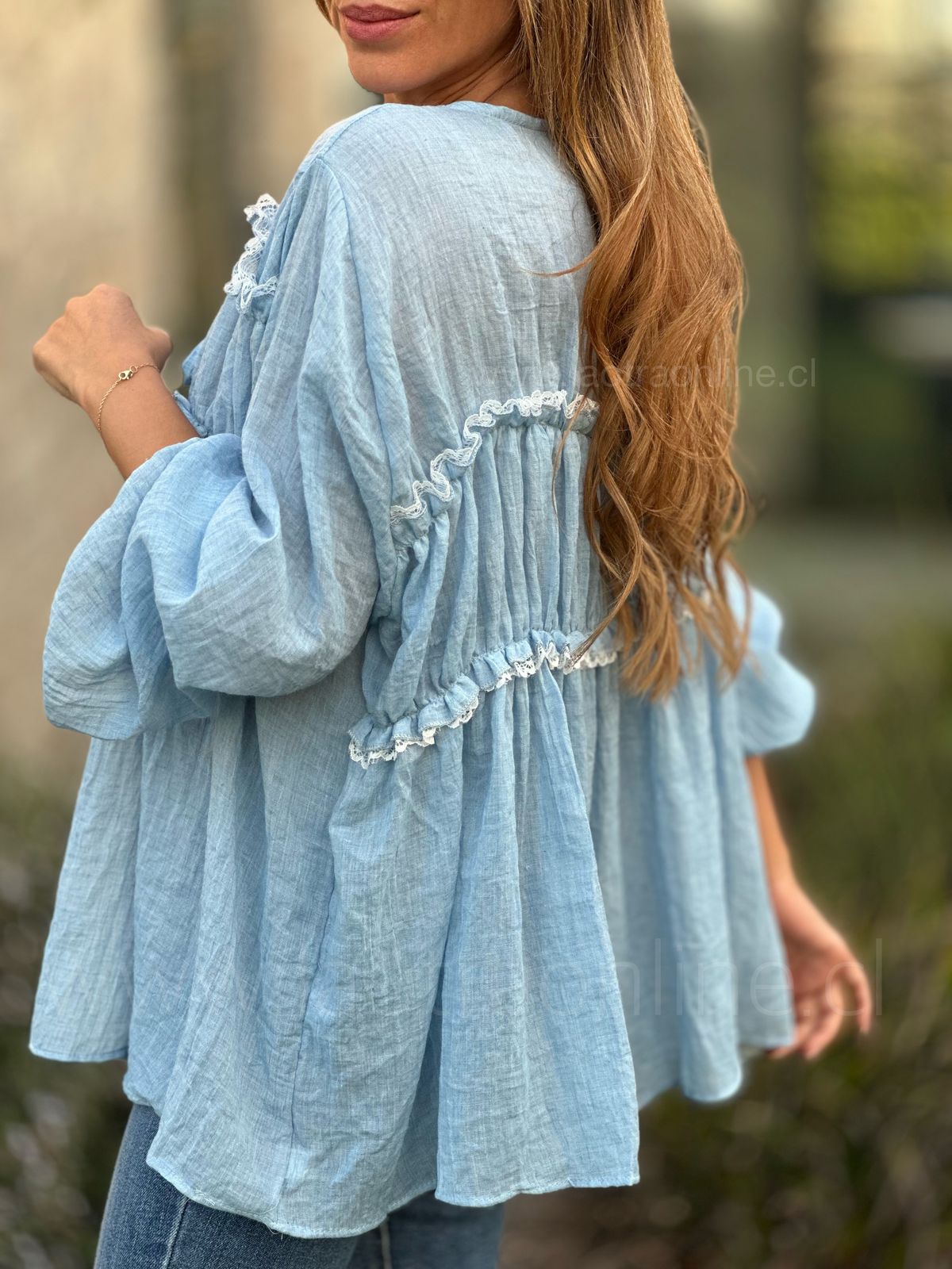 Blusa Delicada celeste