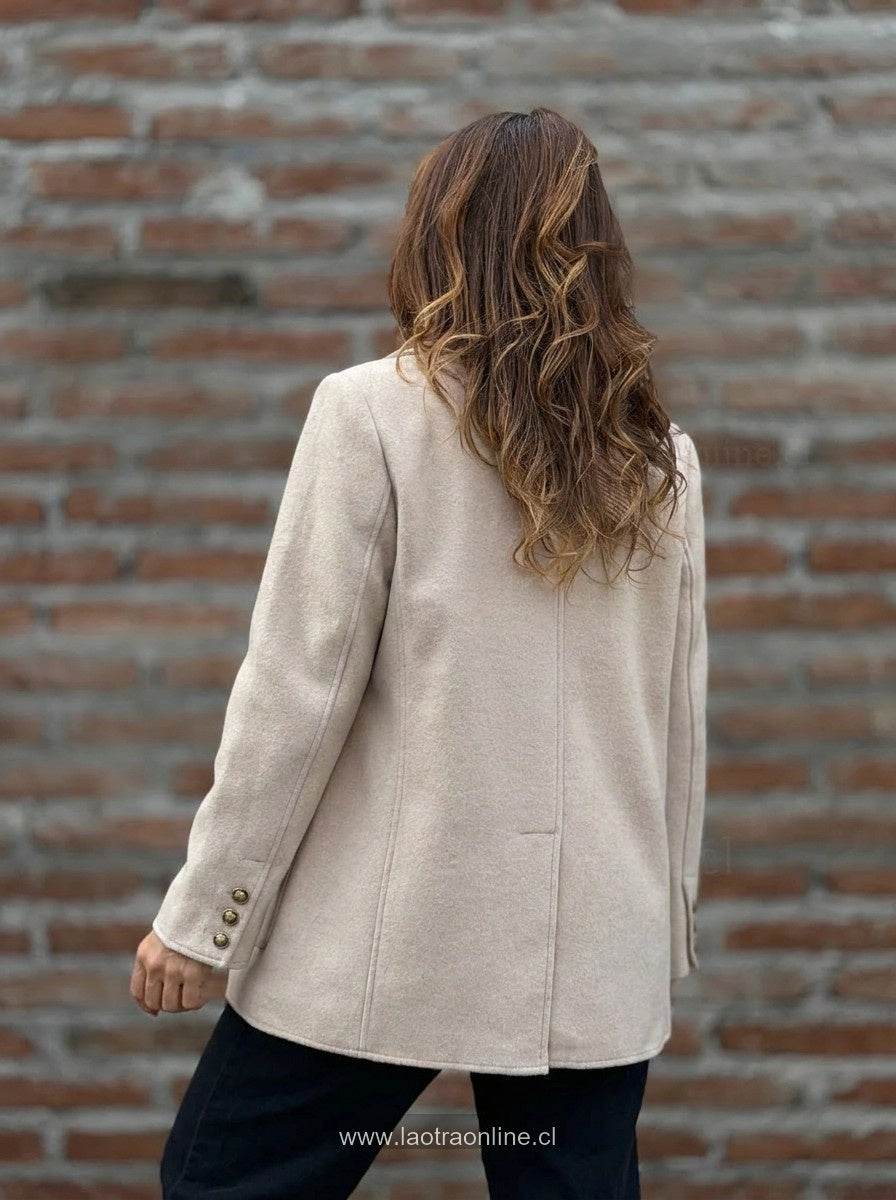 Blazer paño rígido botón dorado