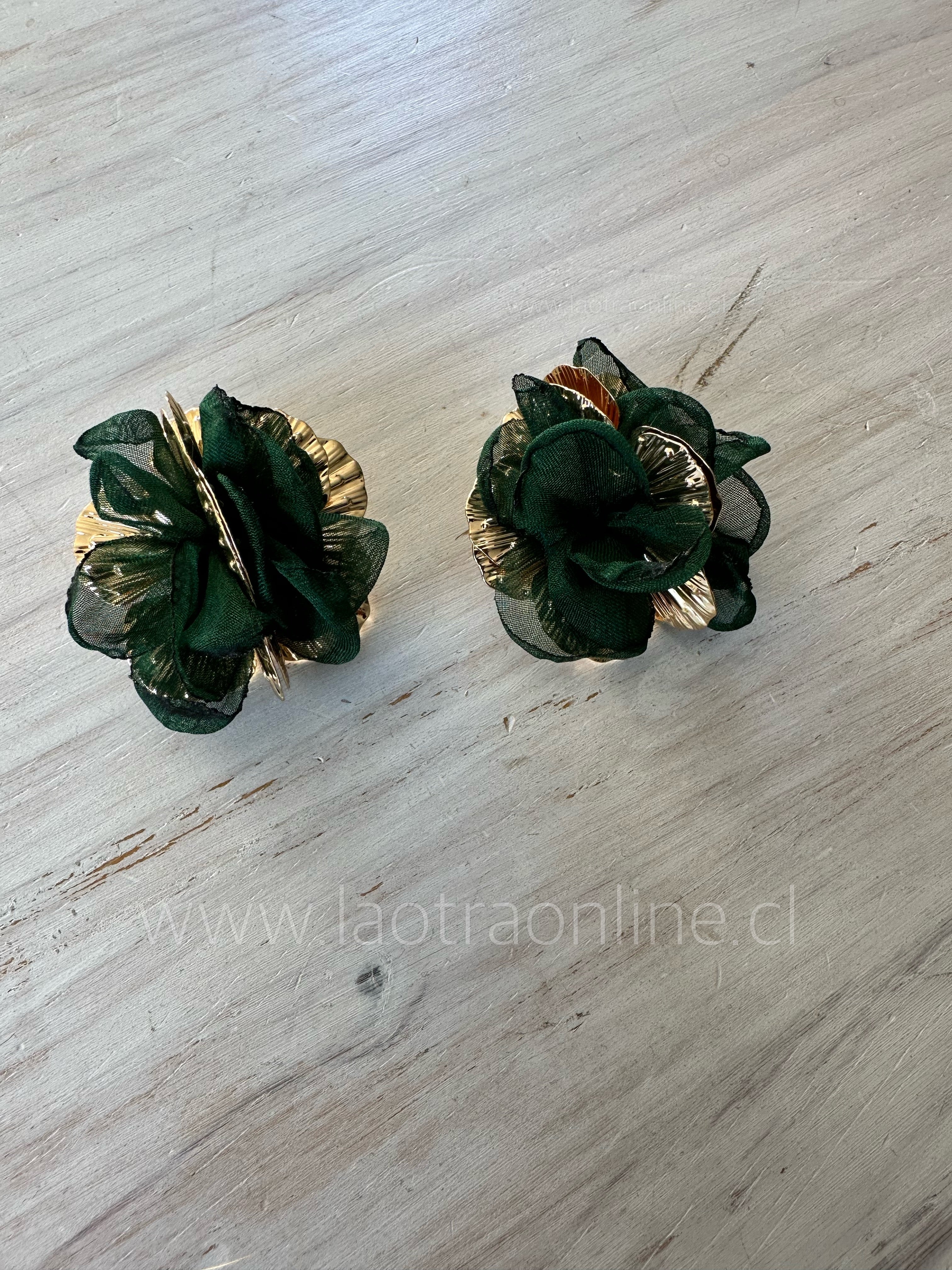 Aros tela esmeralda
