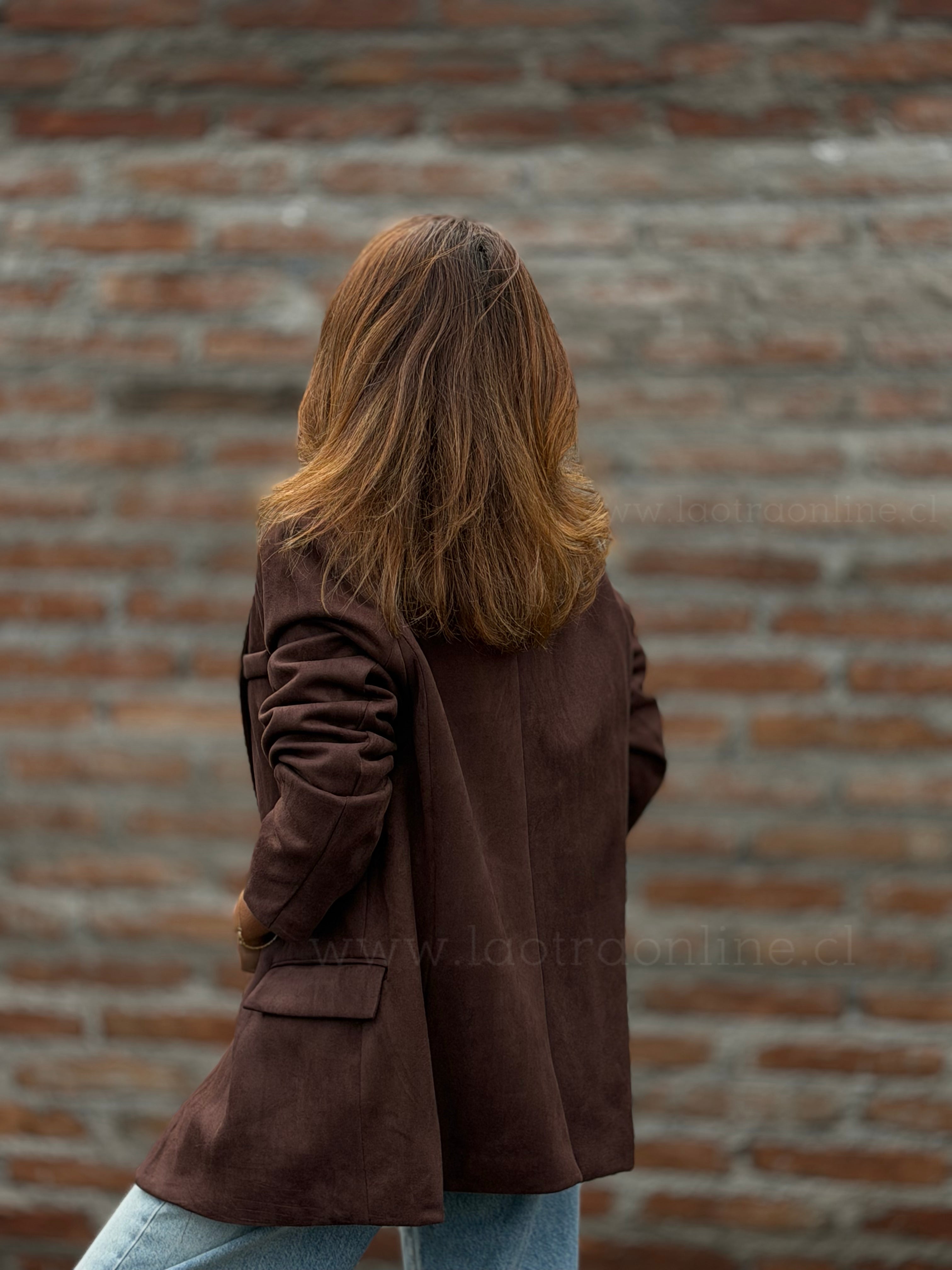 Blazer gamuza chocolate