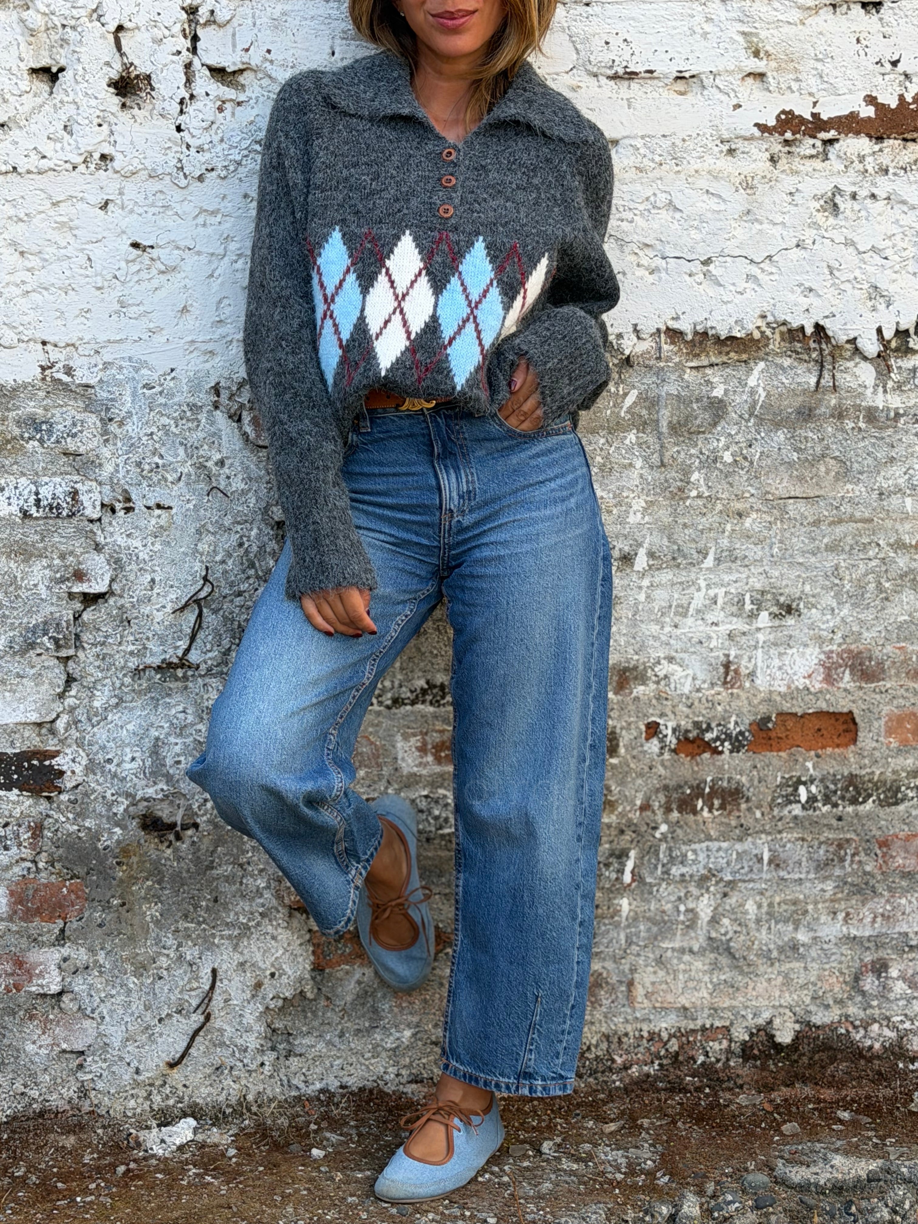 Sweater rombo marengo
