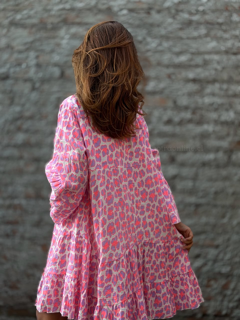 Vestido Print rosa