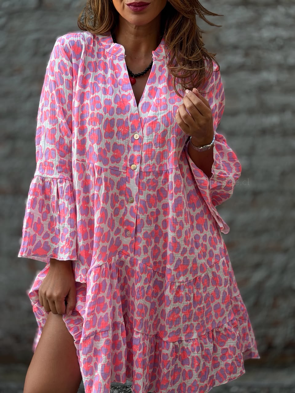 Vestido Print rosa