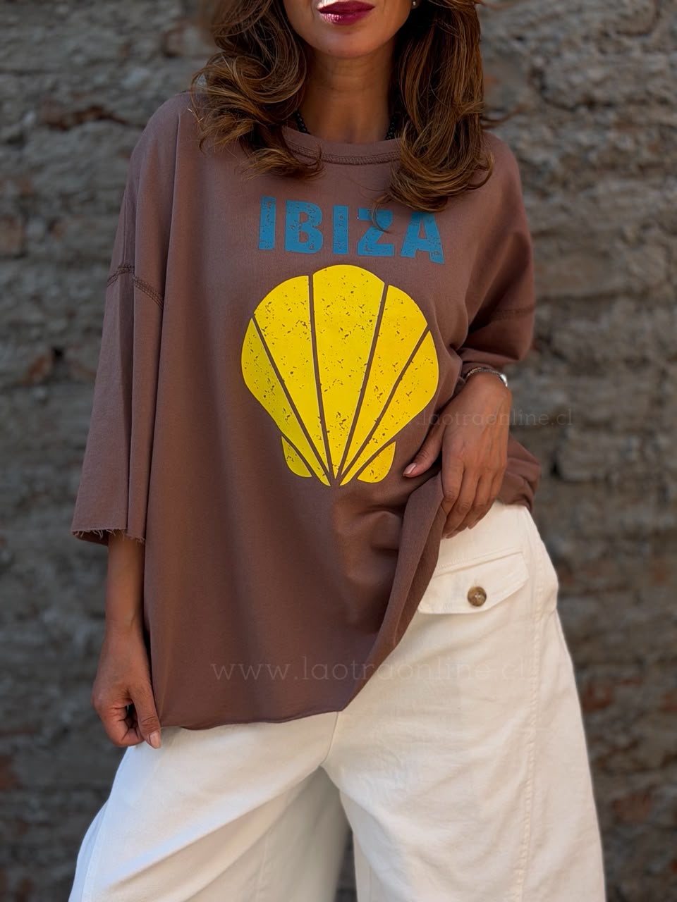 Poleron Oversize Ibiza marron