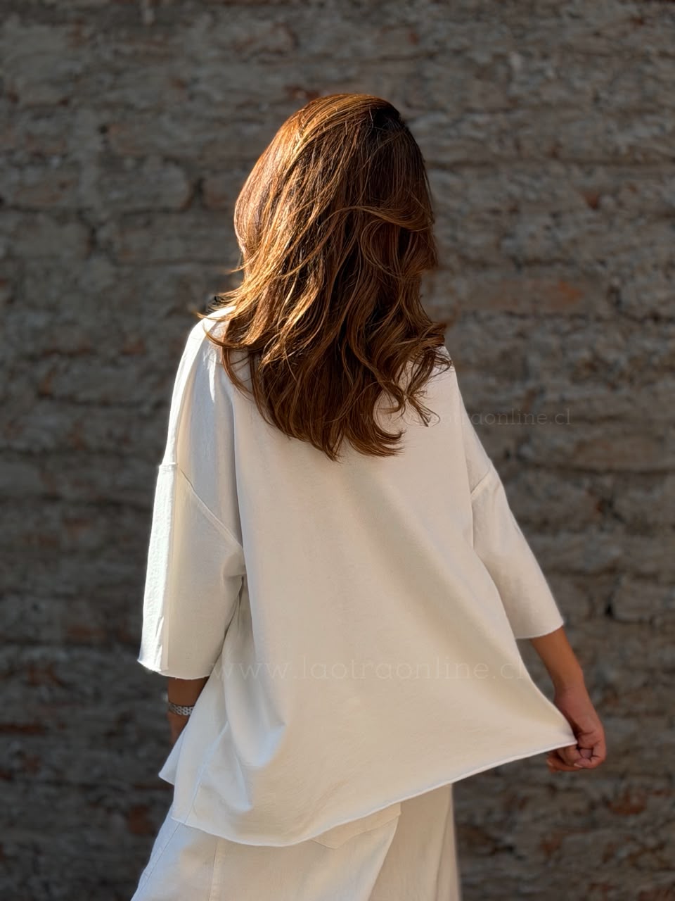 Poleron Oversize Ibiza blanco