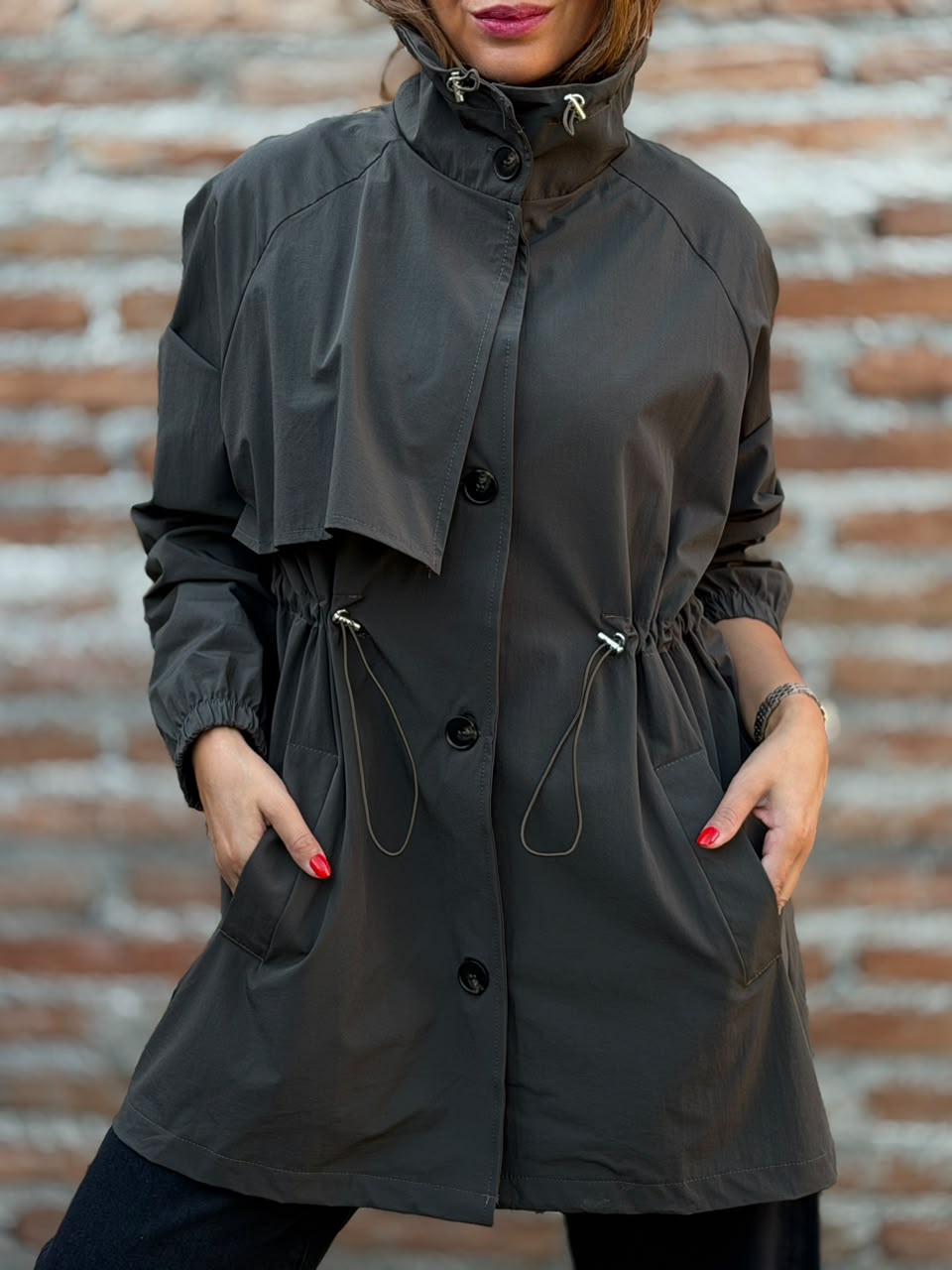 Trench/Cortavientos café/marengo