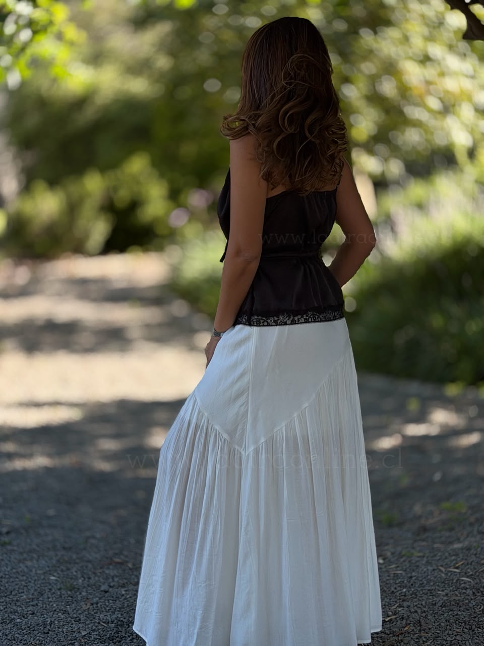 Falda tendencia blanco