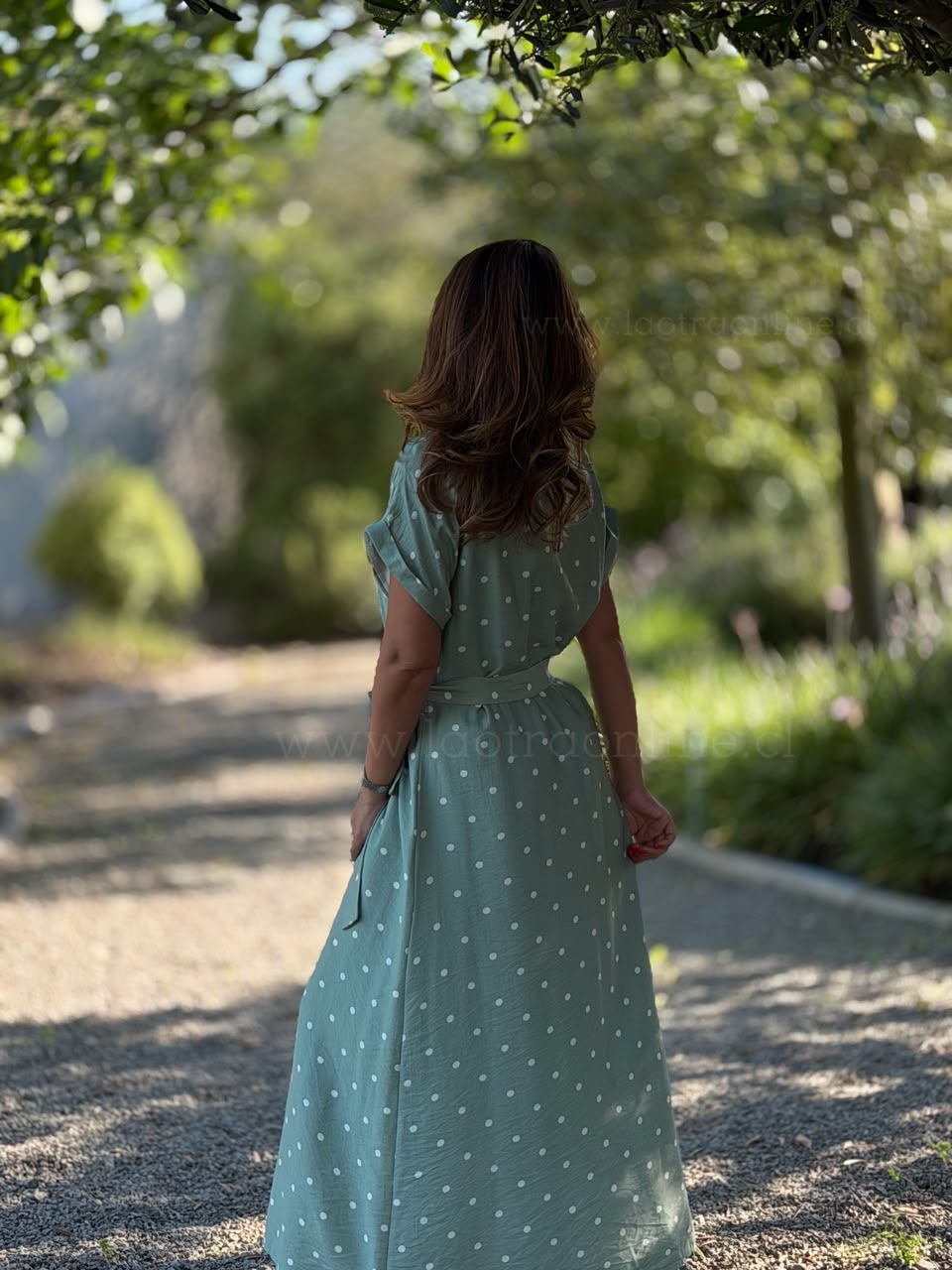 Vestido Súper lunares menta