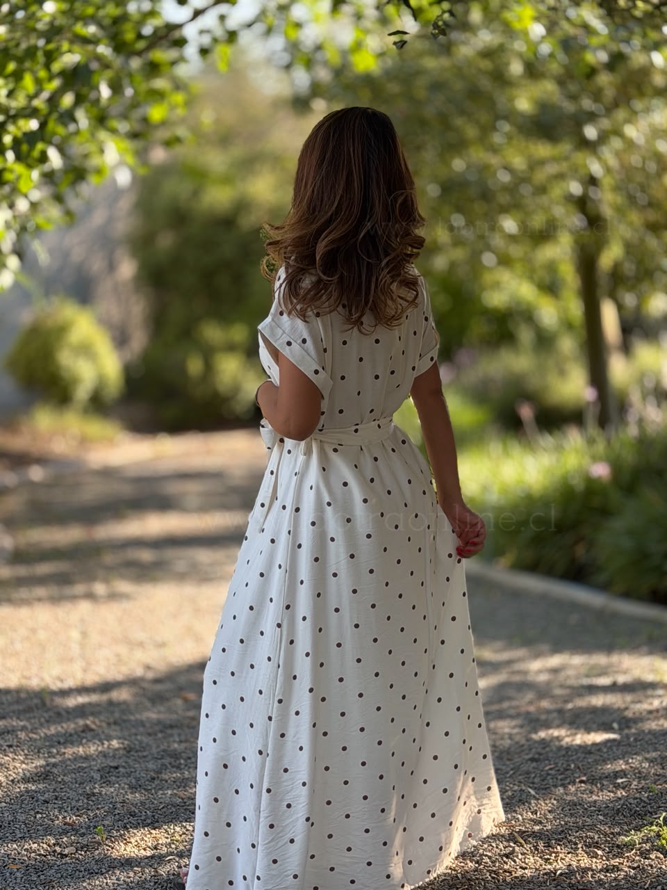 Vestido Súper lunares marrón